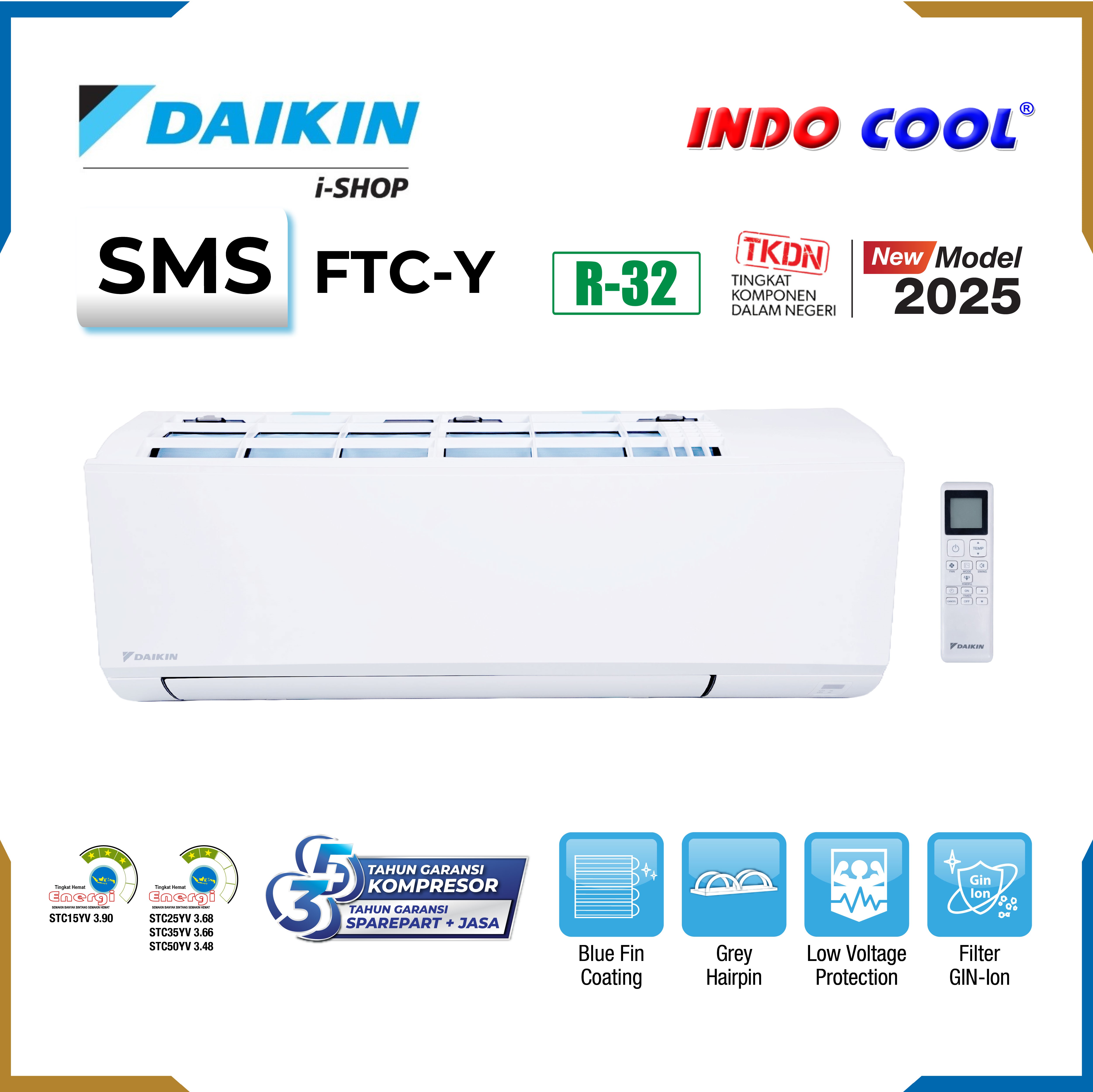 AC DAIKIN STANDART 1,5 PK  FTC35YV