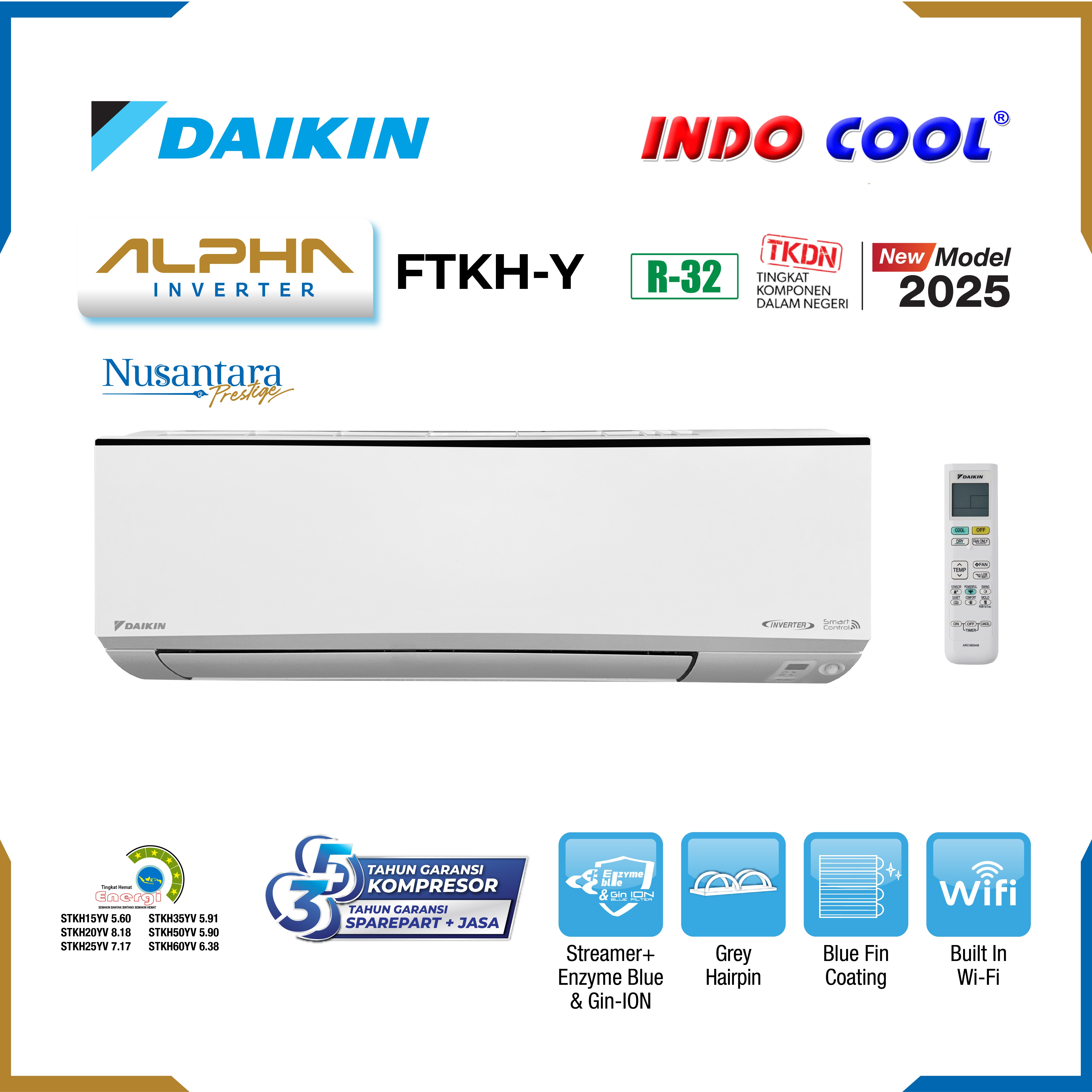 AC DAIKIN ALPHA INVERTER 2PK FTKH50 Nusantara Prestige